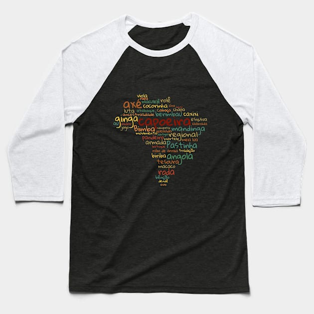 capoeira words Baseball T-Shirt by incantia